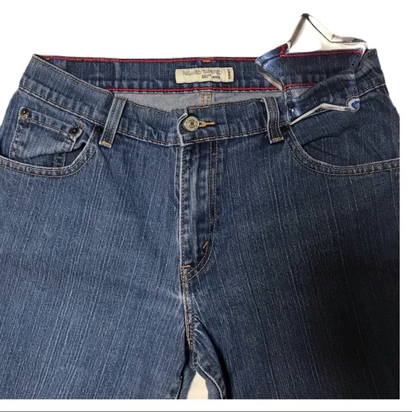 Levi’s 550 Red Tab Tapered Leg, Med Wash, Five Pocket Blue Denim Jeans VGUC - Picture 3 of 8